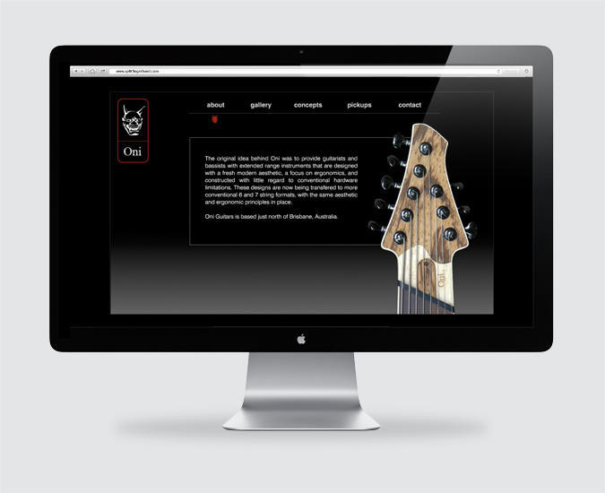 Oni guitars flash website
